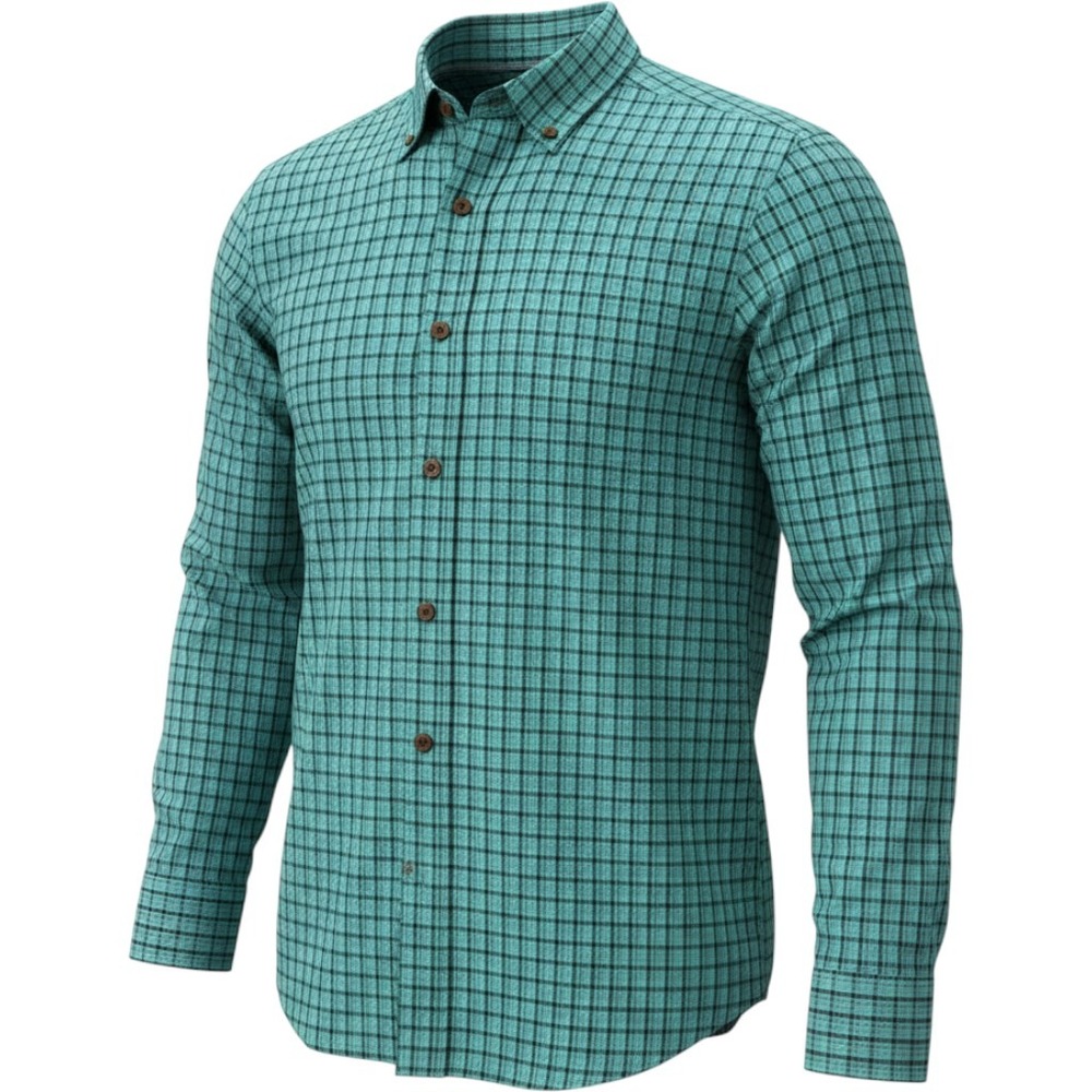 Ariat Pro Series Mens Large Teal Plaid Long Sleeve Button Down Shirt 10022293